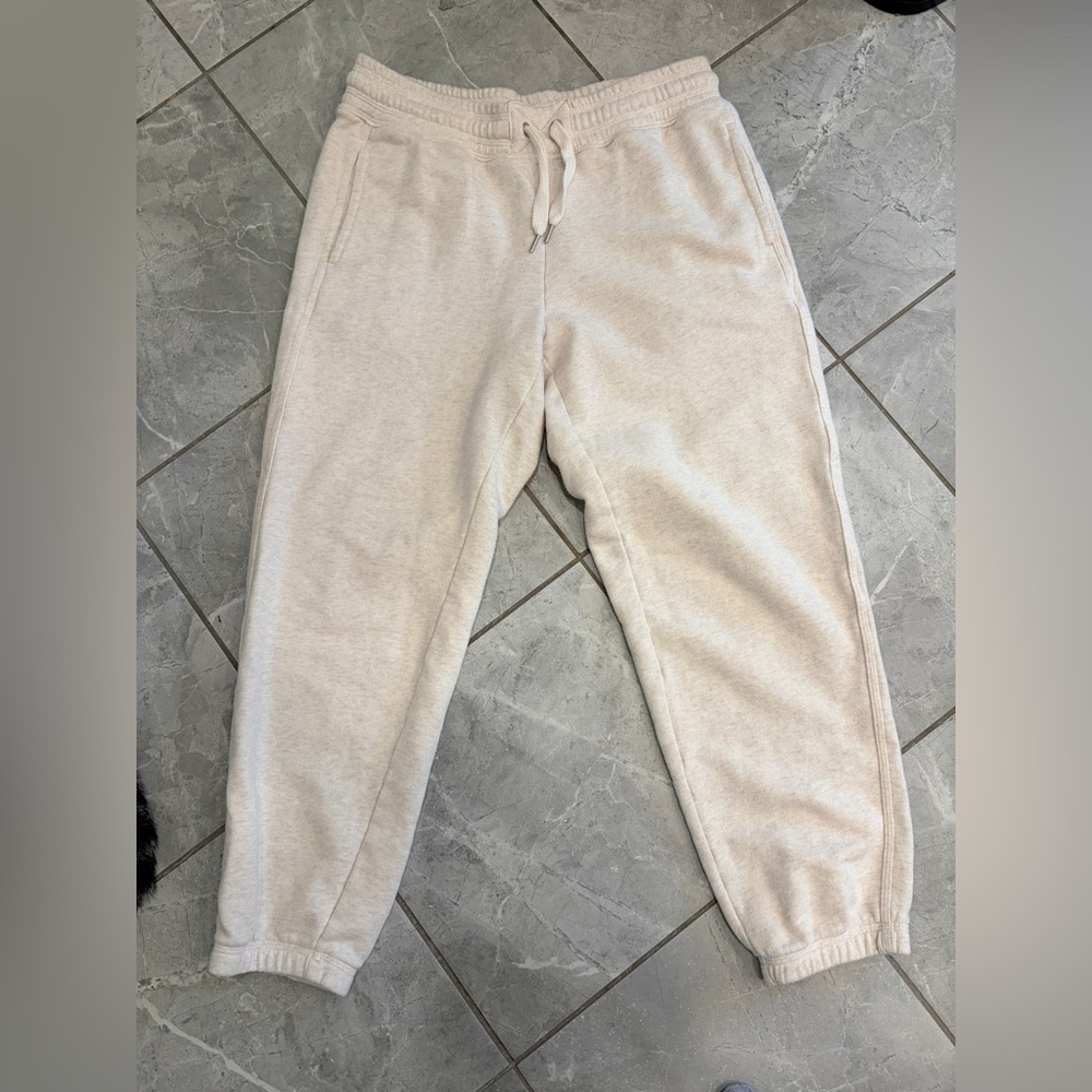 EUC Aerie M heathered oatmeal jogger sweatpants